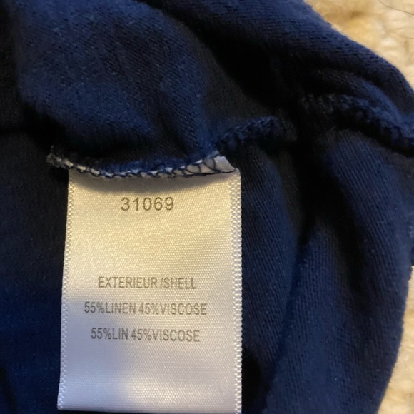 ACOS&A Navy Blue Top with White Stitching - Picture 3 of 6